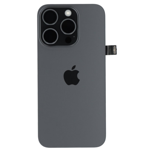 Batteriedeckel Rückseite Akkudeckel black/schwarz titanium 661-35700 für Apple iPhone 15 Pro (A3102)