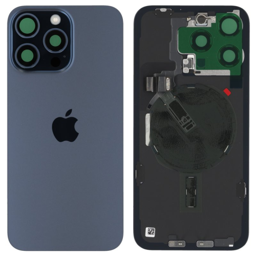 Batteriedeckel Rückseite Akkudeckel blue/blau titanium 661-36910 für Apple iPhone 15 Pro Max (A3106)