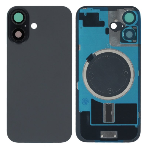 Batteriedeckel Rückseite Akkudeckel w/o Logo black/schwarz für Apple iPhone 16 (A3287)