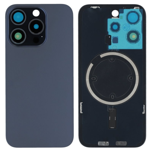Batteriedeckel Rückseite Akkudeckel ohne Logo blue/blau titanium für Apple iPhone 15 Pro (A3102)