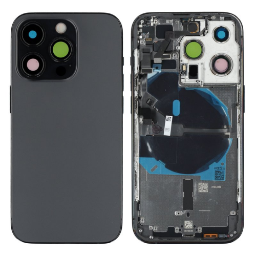 Batteriedeckel Rückseite Akkudeckel ohne Logo space black/schwarz für Apple iPhone 14 Pro (A2650,A2892,A2891,A2889,A2890)