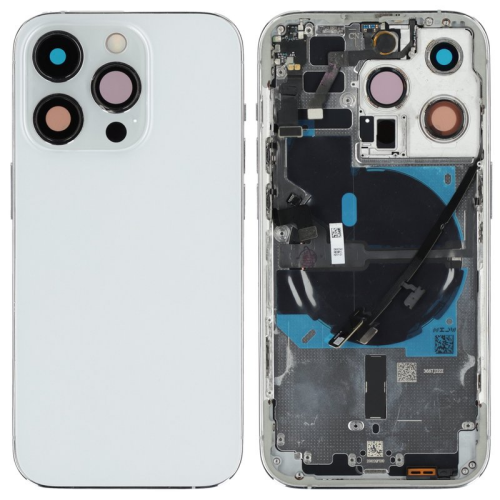 Batteriedeckel Rückseite Akkudeckel w/o Logo silver/silber für Apple iPhone 14 Pro (A2650, A2892, A2891, A2889, A2890)