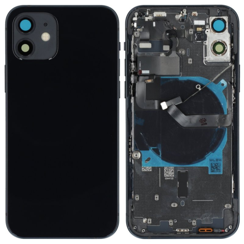 Batteriedeckel Rückseite Akkudeckel w/o Logo black/schwarz für Apple iPhone 12 (A2403)