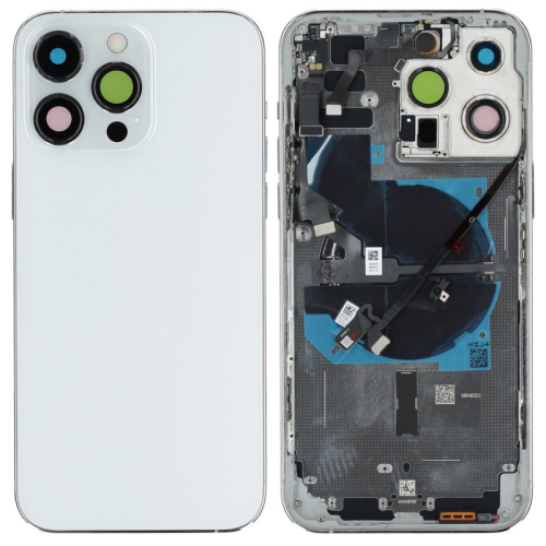 Batteriedeckel Rückseite Akkudeckel w/o Logo silver/silber für Apple iPhone 14 Pro Max (A2651, A2896, A2895, A2893, A2894)