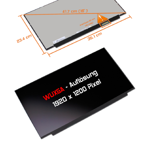 LED Display 16,0" 1920x1200 165Hz 100%sRGB passend für Asus TUF Gaming A16 FA617XS