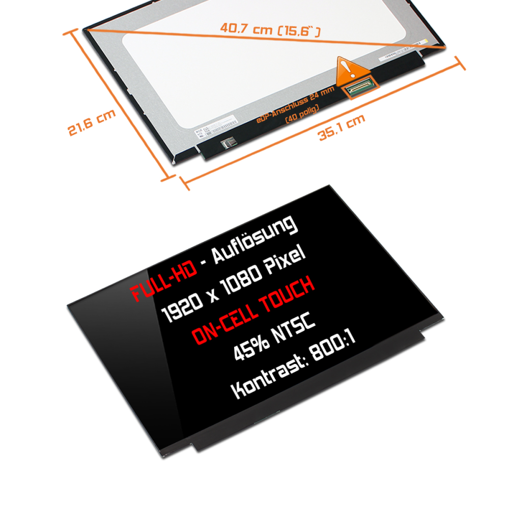 Generic 15.6" FHD Touchscreen LED LCD Display For LG LP156WFD-SPL4 LP156WFD(SP)(L4) - Matte Finish - 1920x1080 - 2D117AV