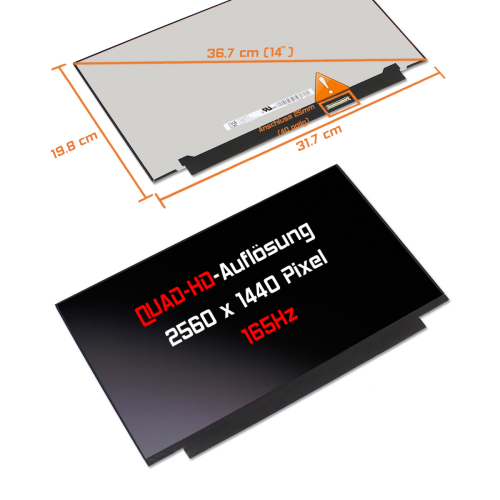 LED Display 14,0" 2560x1440 passend für Razer Blade 14 Ryzen 9 6900HX