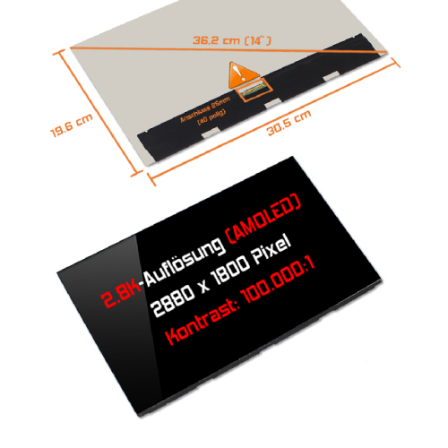 OLED Display 14,0" 2880x1800 passend für Lenovo ThinkPad 21NS0010GE