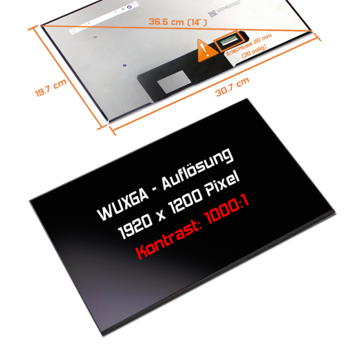 LED Display 14,0" 1920x1200 100%sRGB passend für Lenovo ThinkPad L14 G5 Type 21L2