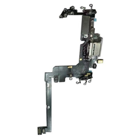 Ladeanschluss + Flexkabel silver/silber 923-13647...