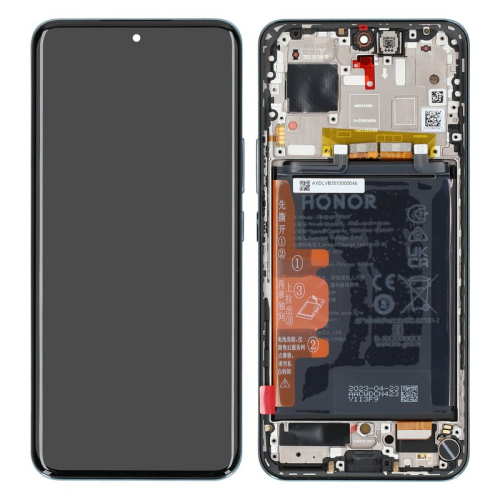 Display Modul mit Rahmen und Toucheinheit + Batterie emerald green/grün 0235AGDP für Honor 90 (REA-NX9)