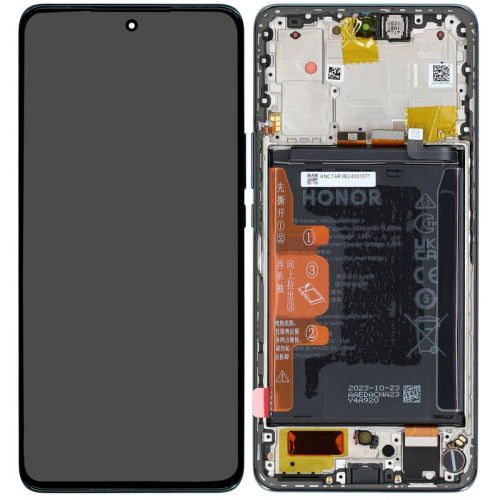 Display Modul mit Rahmen und Toucheinheit + Batterie emerald green/grün 0235AHHQ für Honor Magic6 Lite (ALI-NX3)