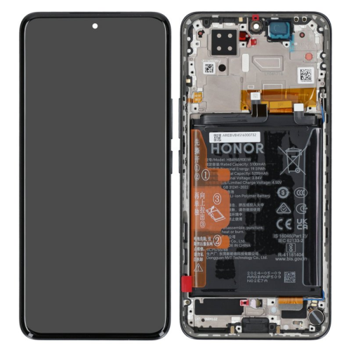 Display Modul mit Rahmen und Toucheinheit + Batterie black/schwarz 0235AKHV für Honor 200 5G (ELI-AN00)