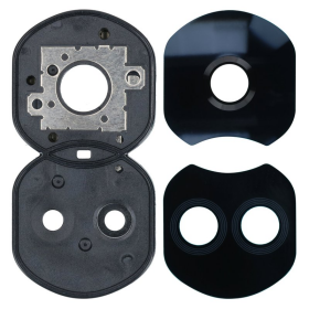 Haupt Kamera Linse + Lünette titanium silver/silber...