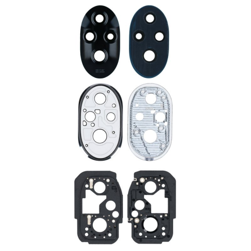 Haupt Kamera Linse + Lünette black/schwarz für Honor 200 5G (ELI-AN00)