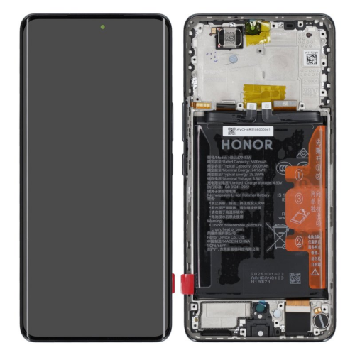 Display Modul mit Rahmen und Toucheinheit + Batterie titanium black/schwarz 0235AMQP für Honor Magic7 Lite 5G (BRP-NX1)
