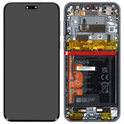 Display Modul mit Rahmen und Toucheinheit + Batterie black/schwarz 0235AMRM für Honor Magic7 Pro (PTP-AN10,PTP-N49)