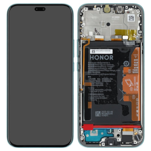 Display Modul mit Rahmen und Toucheinheit + Batterie marrs green/grün 0235ANTB für Honor 400 Lite 5G (ABR-NX1)