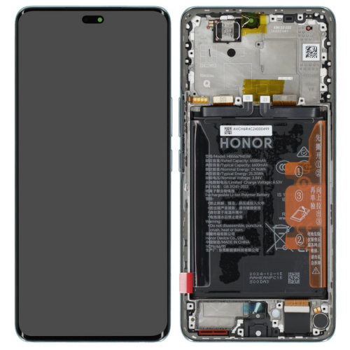 Display Modul mit Rahmen und Toucheinheit + Batterie jade cyan 0235AMQQ für Honor Magic7 Lite 5G (BRP-NX1)