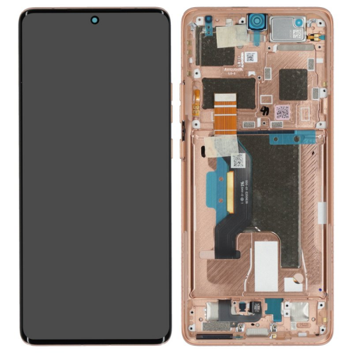 Display Modul mit Rahmen und Toucheinheit peach fuzz 5D68C24485 für Motorola Edge 50 Ultra XT2401