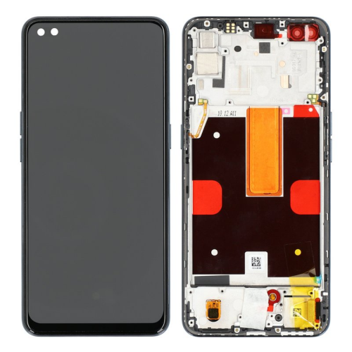 Display Modul mit Rahmen und Toucheinheit space black/schwarz 4904705 für Oppo Reno4 5G (CPH2091)