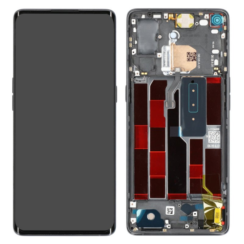 Display Modul mit Rahmen und Toucheinheit space black/schwarz 4904736 für Oppo Reno4 Pro 5G (CPH2089)