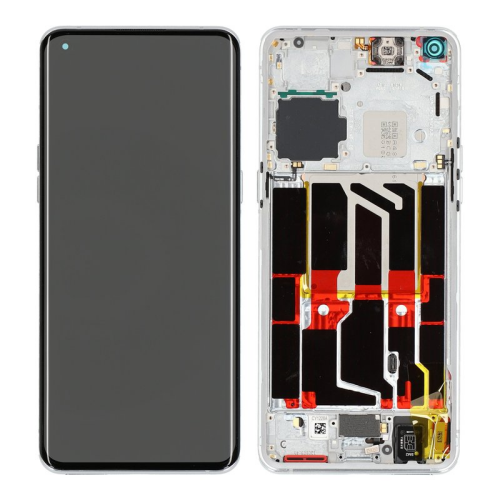 Display Modul mit Rahmen und Toucheinheit ceramic white/weiß 4130011 für Oppo Find X5 Pro (CPH2305)