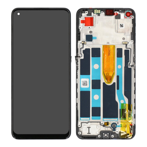 Display Modul mit Rahmen und Toucheinheit black/schwarz 4130040 für Oppo Reno7 5G (CPH2371)