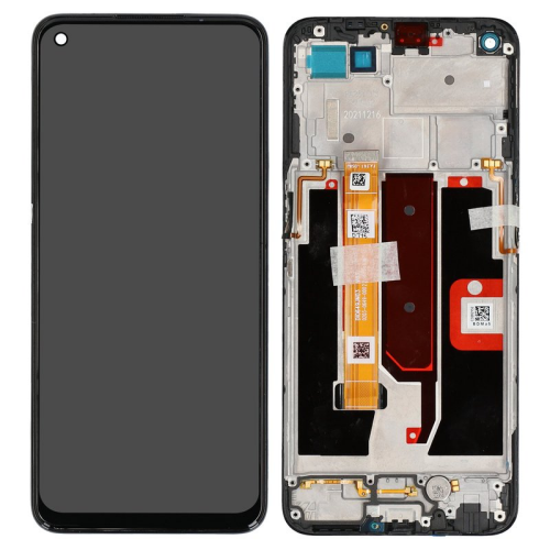 Display Modul mit Rahmen und Toucheinheit black/schwarz 4906219 für Oppo A54 5G (CPH2195)