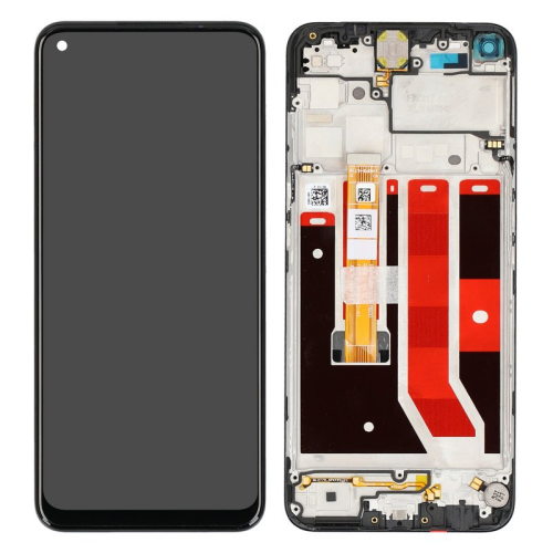 Display Modul mit Rahmen und Toucheinheit black/schwarz 4905105 für Oppo A53s (CPH2135,CPH2139)