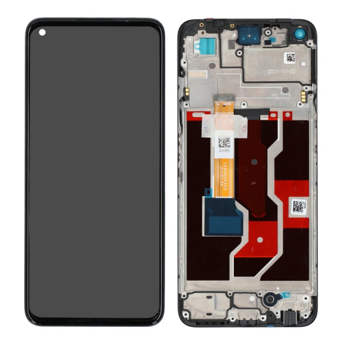 Display Modul mit Rahmen und Toucheinheit black/schwarz 4909568 für realme 9i (RMX3491)