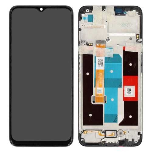 Display Modul mit Rahmen und Toucheinheit black/schwarz 4130056 für realme C35 (RMX3511)