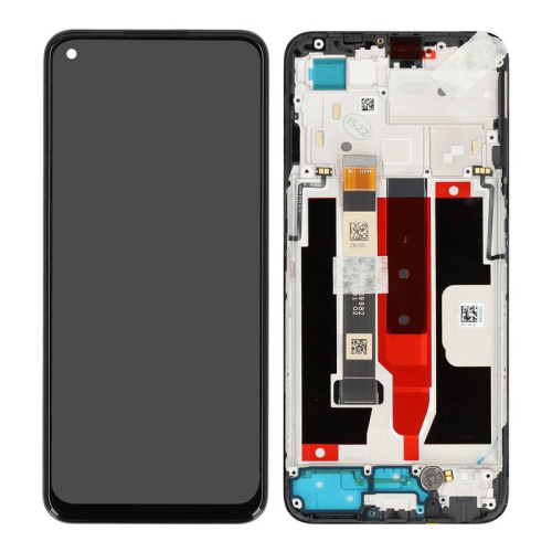 Display Modul mit Rahmen und Toucheinheit supersonic black/schwarz 57983105104 für realme 8 5G (RMX3241)