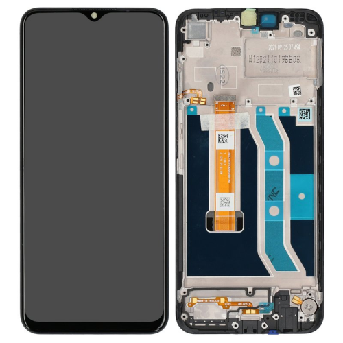 Display Modul mit Rahmen und Toucheinheit black/schwarz 4908854 für realme C25Y (RMX3269,RMX3268,RMX3265)