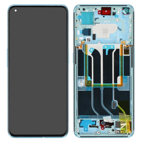 Display Modul mit Rahmen und Toucheinheit titanium blue/blau 4909406 für realme GT 2 Pro (RMX3300 RMX3301)