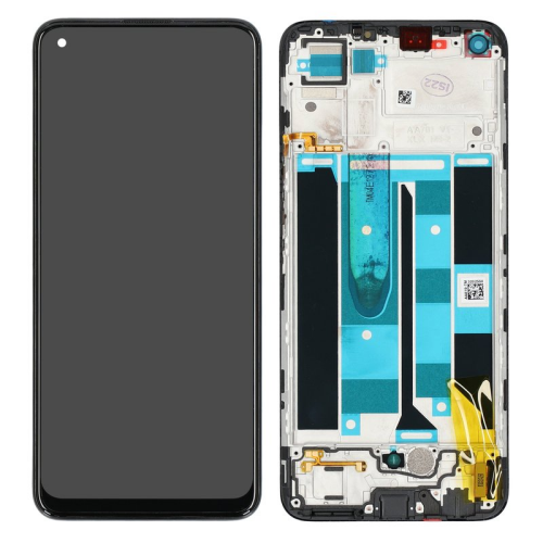 Display Modul mit Rahmen und Toucheinheit cyber black/schwarz 4906919 für realme 8 (RMX3085)