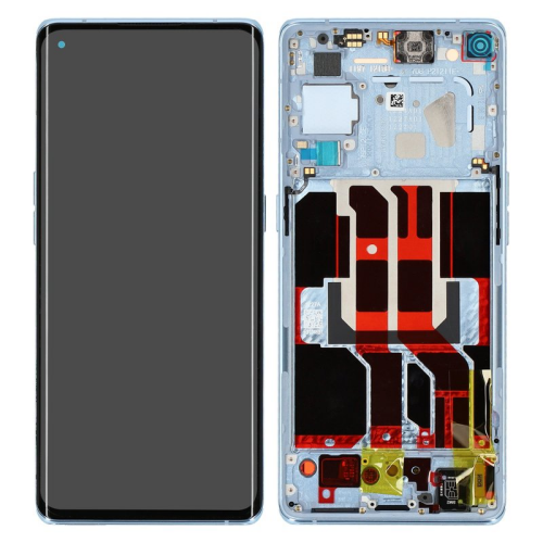 Display Modul mit Rahmen und Toucheinheit arctic blue/gelb 4907527 für Oppo Reno6 Pro 5G (CPH2247)