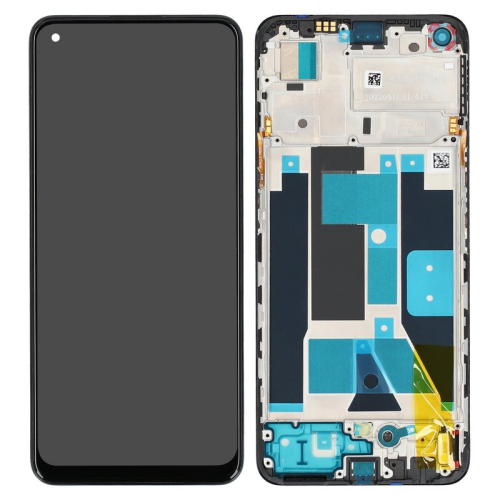 Display Modul mit Rahmen und Toucheinheit black/schwarz 4130176 für realme 9 (RMX3521)