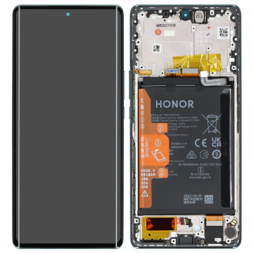 Display Modul mit Rahmen und Toucheinheit + Batterie emerald green/grün 0235AEMX für Honor Magic5 Lite (RMO-NX3)