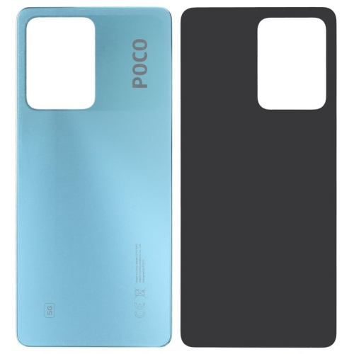Batteriedeckel Rückseite Akkudeckel blue/gelb 1610111000653A für POCO X5 Pro 5G (22101320G,22101320I)