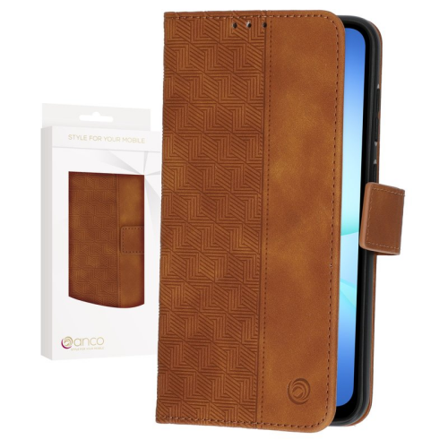 anco Bookcase Geometric für A175B, A176B Samsung Galaxy A17 4G, A17 5G - brown
