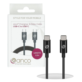 anco USB-C auf USB-C Lade- und Datenkabel 3A 60W 1,2m -...