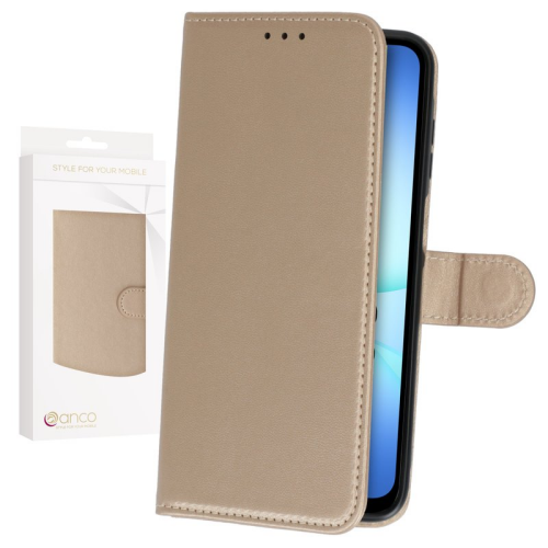 anco Basic Bookcase für A175B, A176B Samsung Galaxy A17 4G, A17 5G - gold