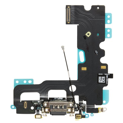 Ladeanschluss + Mikrofon + Flexkabel black/schwarz für Apple iPhone 7 (A1778,A1660)