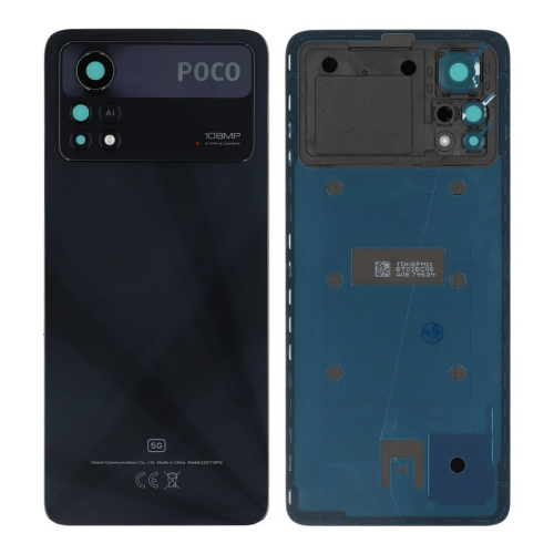 Batteriedeckel Rückseite Akkudeckel laser black/schwarz 5600050K6P00 für POCO X4 Pro 5G (2201116PG)