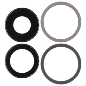 Kamera Linse + Lünette Set black/schwarz für...