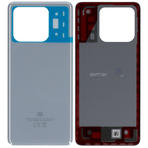 Batteriedeckel Rückseite Akkudeckel grey/grau für POCO X6 Pro 5G (2311DRK48G,2311DRK48I)