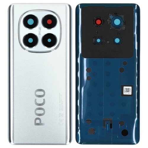 Batteriedeckel Rückseite Akkudeckel silver/silber 5600060O16P00 für POCO X7 (24095PCADG)