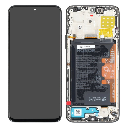 Display Modul mit Rahmen und Toucheinheit + Batterie midnight black/schwarz 0235AEUH für Honor 90 Lite (CRT-NX1)