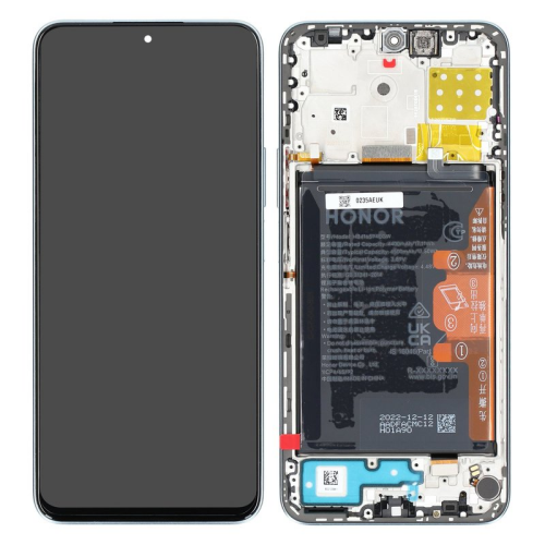 Display Modul mit Rahmen und Toucheinheit + Batterie titanium silver/silber 0235AEUK für Honor 90 Lite (CRT-NX1)